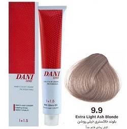 رنگ مو بدون آمونیاک بلوند خاکستری خیلی روشن 9/9 دنی وان 100 میل