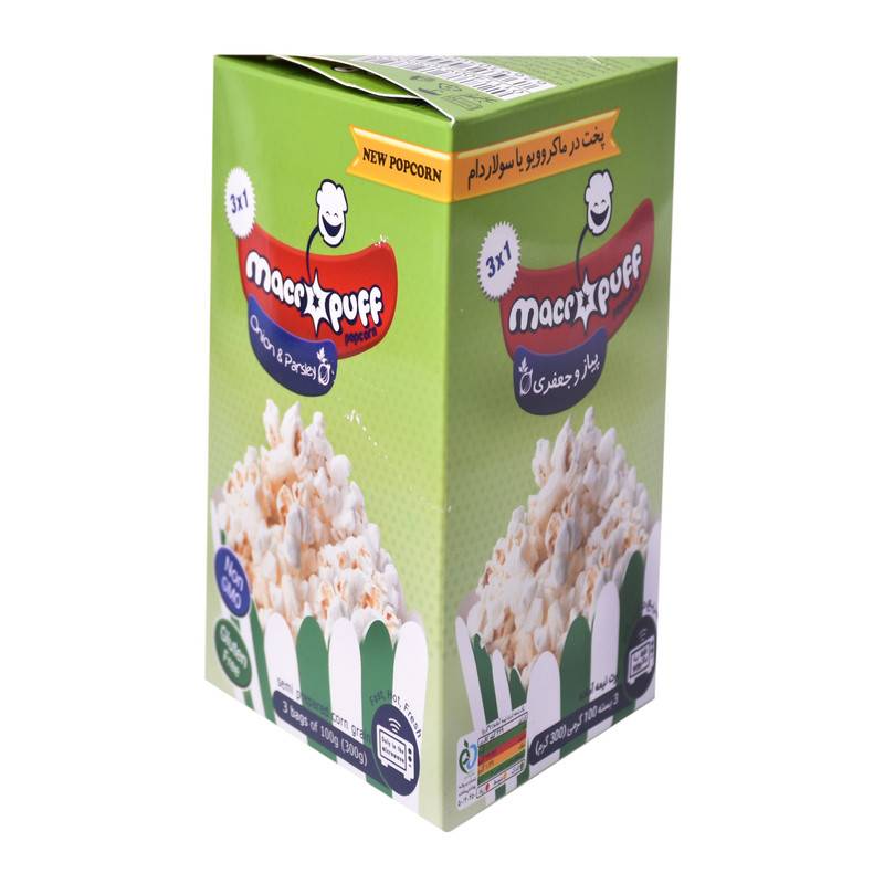ماکروپف ذرت نیمه آماده 300 گرم ( پیاز جعفری)