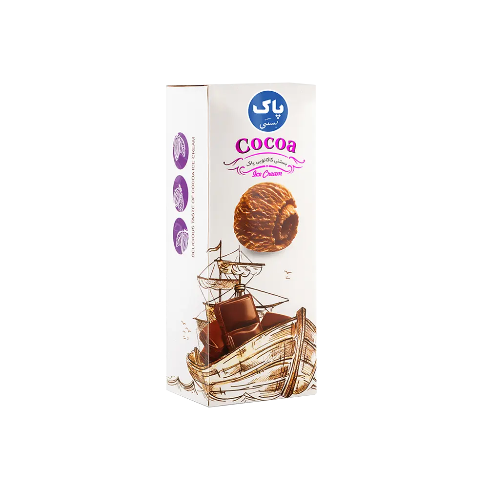 پاک بستنی 500گرم کاکائویی