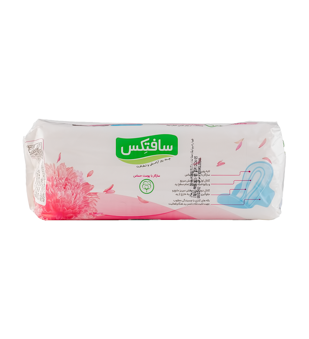سافتکس نوار بهداشتی بالدار بزرگ کتان