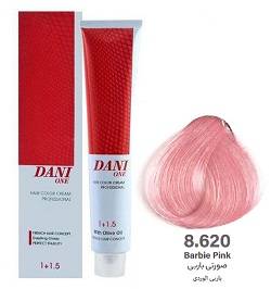 رنگ مو بدون آمونیاک صورتی باربی 8/620دنی وان 100 میل