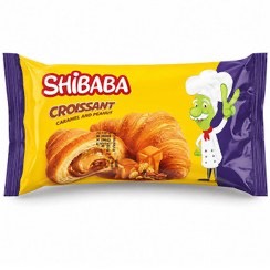 کروسان با مغزی بادام زمینی و کارامل شیبابا 55 گرم