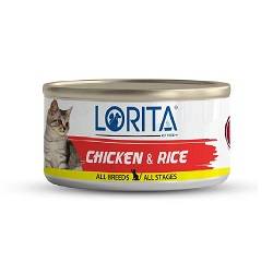 لوریتا کنسرو مرغ گربه 90گرم