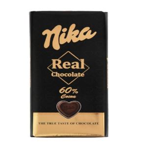 نیکا شکلات تبلتی تلخ 60%