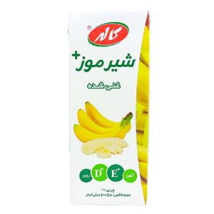 کاله شیر موز غنی شده پاکتی 200 میل