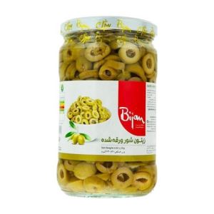 بیژن زیتون شور ورقه شده630گرم