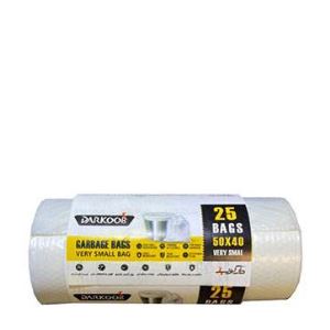 کیسه زباله سفید رولی 25 عددی 40×50 دارکوب