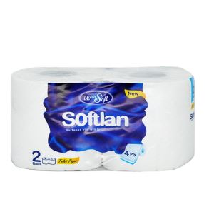 سافتلن دستمال توالت 2 قلو