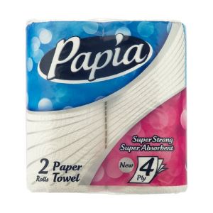 پاپیا دستمال حوله کاغذی 4 لایه دو قلو