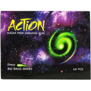 اکشن آدامس بدون شکرباطعم دراکو ورقه ای