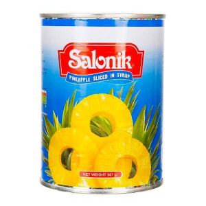 کمپوت آناناس حلقه 567 گرم  کلید دار سالونیک