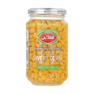 کنسرو شیشه ذرت شیرین 380 گرم سحر