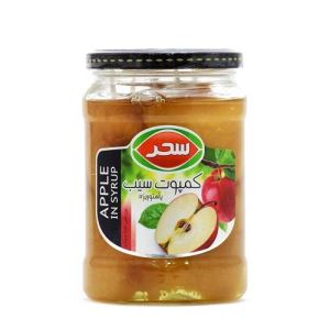 سحر کمپوت سیب شیشه 580 گرم