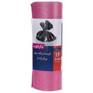 کیسه زباله قرمز 16 برگ 85×70 دارکوب