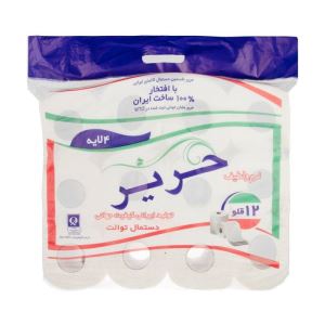 دستمال توالت 12 قلو ساده حریر
