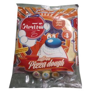 شیرآوران خمیر پیتزا زعفرانی 4 عددی