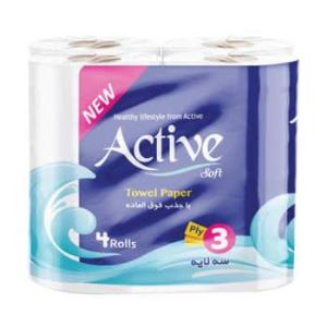 دستمال حوله کاغذی 4 عددی اکتیو