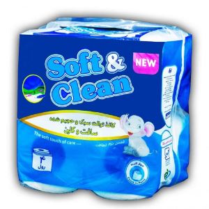 سافت اند کلین دستمال توالت 4 قلو