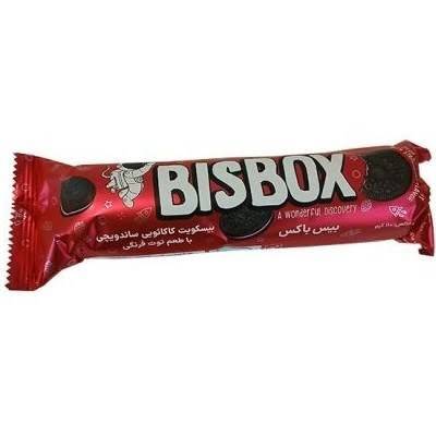 بیسکوئیت کاکائویی با کرم توت فرنگی بیس باکس 110 گرم