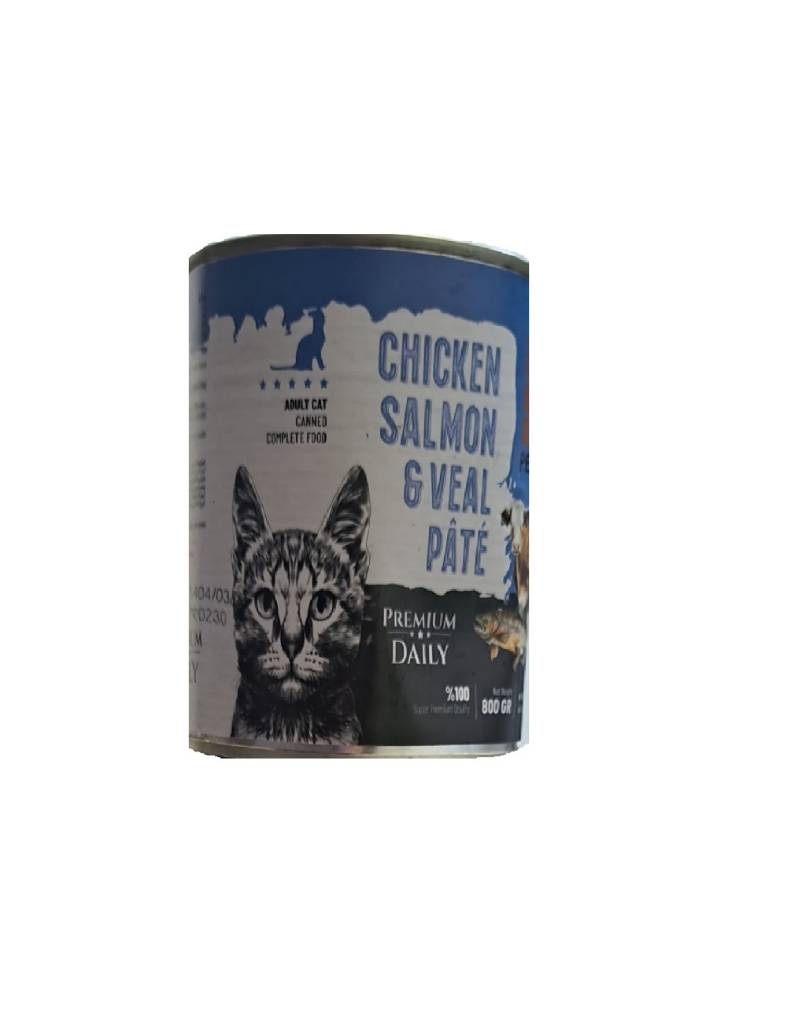 دی پی اس کنسرو گوشت مرغ سالمون گوساله گربه بالغ 400 گرم